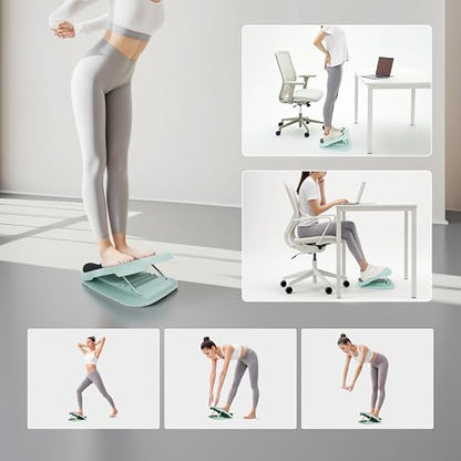 PROIRON Slant Board, Adjustable Calf Stretch Board, Thick Heel Pad for Comfort Stretching, Calf Stretcher Incline Board, Anti Slip Surface & Base for Safe Exercise, Ankle Heel Mobility, 10"x10" - color: Green