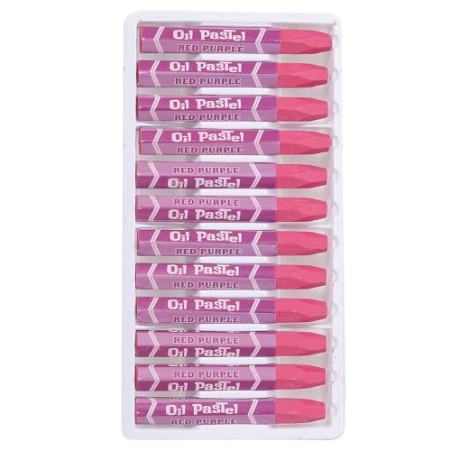 PATIKIL Purple Red Oil Pastels, 48Pcs Soft Oil Crayons Pastels Stick Vibrant and Creamy Art Supplies Bulk for Artists Beginners Art Painting Drawing Blending Graffiti Gallery - color: Purple Red