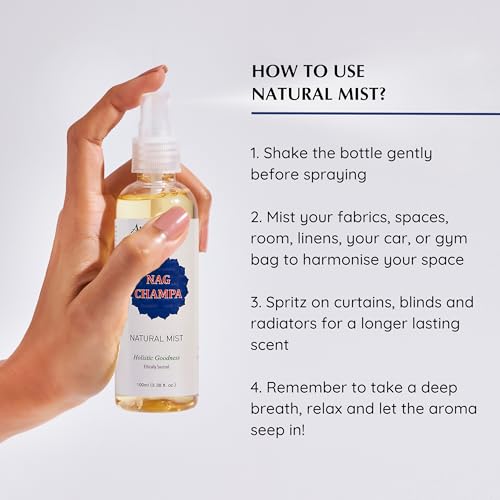 Nag Champa Air Freshener Spray with Sandalwood & Jasmine, Aromafume - color: Nag Champa