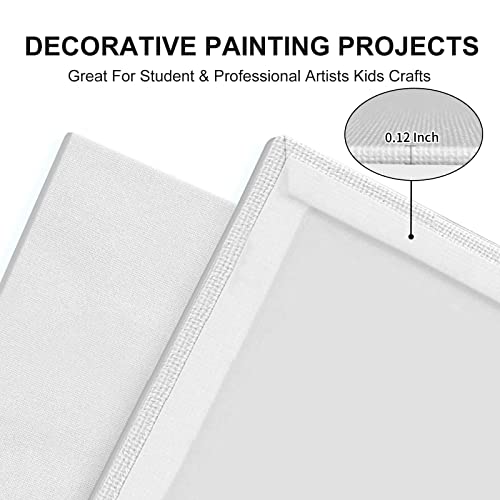 Canvas Panels 12x16 Inch 12-Pack, 10 oz Primed 100% Cotton Canvases for Painting, White Blank Flat Canvas Board for Oil Acrylics Watercolor Tempera Paints - size: 12"x16", style: 12-Pack