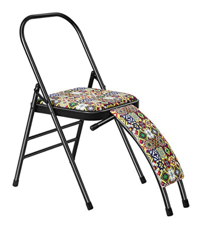 Aozora Backless Yoga Chair Prop - Flexibility and Strength Training Tool - style: Chair with Back Support