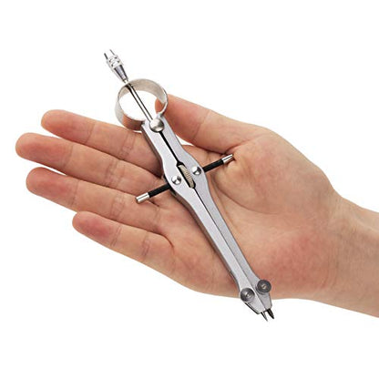 Mr. Pen- Professional Compass for Geometry, Extra Lead | Metal Compass Drawing Tool for Students, Drafting and Engineering, Technical Drawings, Circles and Geometry Projects - color: Silver