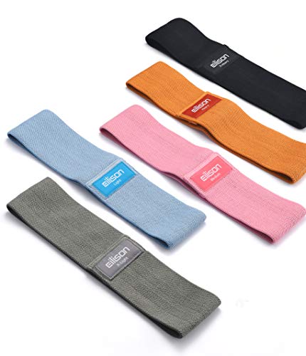 EILISON GLAMFIT Booty Bands for Women,5 Cotton Loops,Non-Slip,Fitness | Booty Resistance Bands,Glute Hip Thigh Workout,Non-Slip Cotton Loops,5 Levels,Squats,Yoga & Home Fitness Strength Training