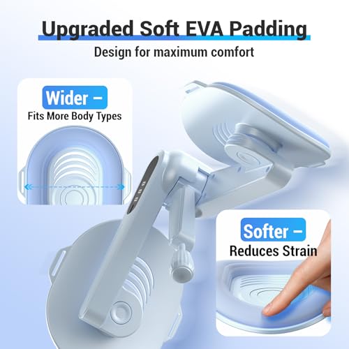 Thigh Trainer with Resistance Adjustment, Pelvic Floor Exercise Devices with LED Display, Inner Thigh Exerciser with Soft EVA Padding, Kegel Exerciser for Women Home, Blue