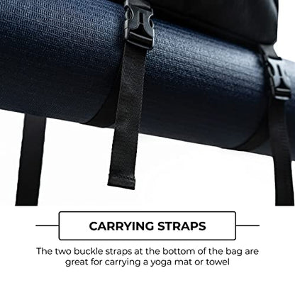 Mount Adams Yoga Mat Mid-Size Backpack for Gym Accessories, Black Ripple