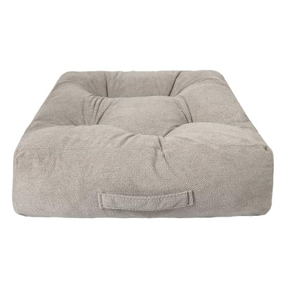 Floor Pillow for Adults, Large Sitting & Meditation Cushion - color: Light Gray, Square