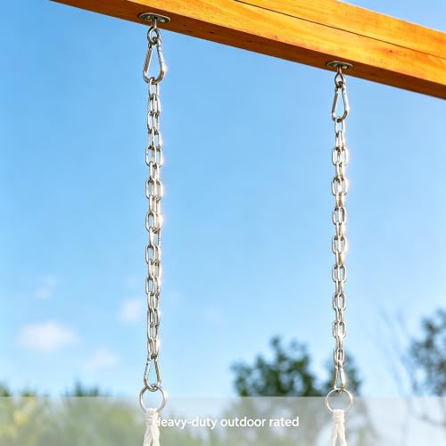 2 Pack Porch Swing Hammock Extender Chains, 21" Length - size: 21 in x 2pc