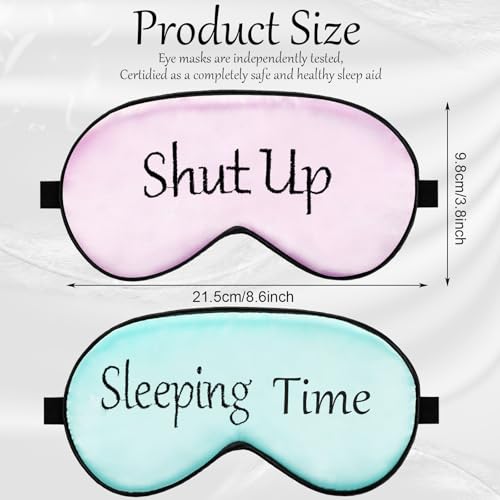 Geyoga 8 Pack Silk Funny Sleep Masks for Women Sleep, Retro Colors - color: Retro Colors