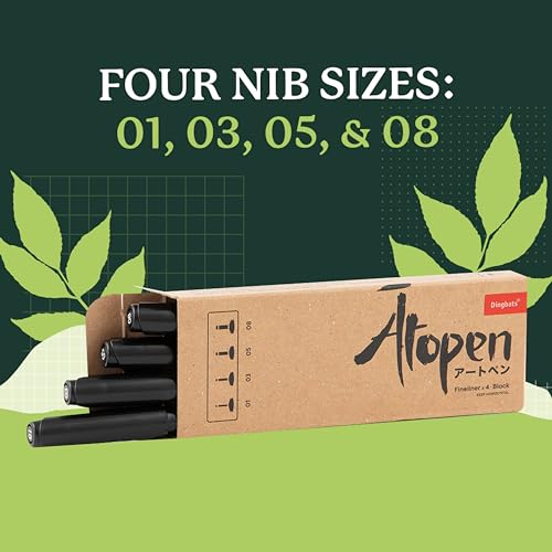Atopen Fineliner 4pc Set - color: Fineliner (Black) 4pc Set, style: Sleek, Modern, Versatile