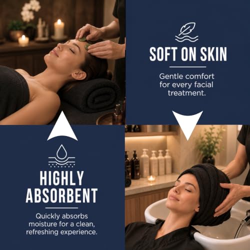 Bulk 72-Pack Professional Salon Spa & Wellness Towels, 16" x 27", Black - color: Black, size: 72 Pack