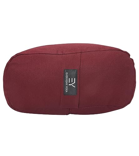Everyday Yoga Premium Bolster, Soft Meditation Pillow, Multi-Colors | Carry Handle, Lightweight Cushion, Removable & Machine-Washable Cover, For Restorative Yoga & Relaxation - color: Merlot, style: A. High Impact - Rectangular