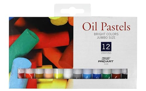Pro Art Oil Pastel Set Jumbo 12 Bright Color