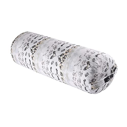 Hugger Mugger Round Yoga Bolster - Firm Round Shape, Higher Profile, Great Under Knees, Soft Support, Handmade in The USA - color: Wild Sky