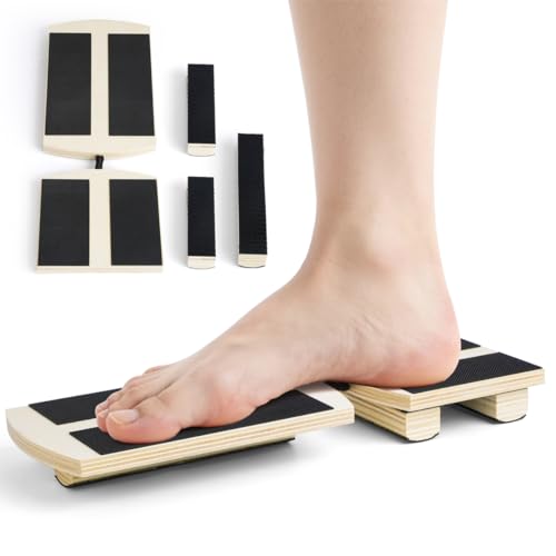 Ankle Balance Board Foot Strengthener Blackboard Trainer, Bamboo Axis Board Ankle Balance Boards for Physical Therapy, Posture Correction for Plantar Fasciitis Relief