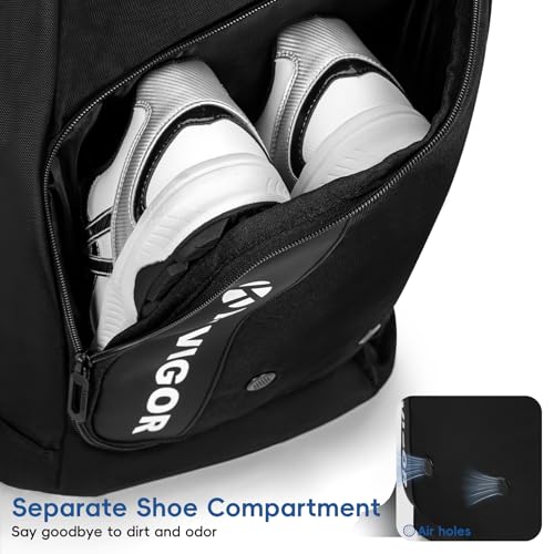 KAVIGOR Rolling Baseball Bag with Wheels, 60L Capacity Softball Bag Holds 4 Bats for Boys and Girls, Youth Equipment Bag with Shoe Compartment - color: Black