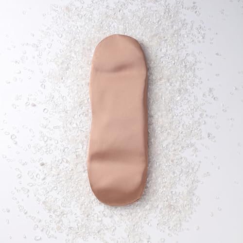 Weighted Eye Pillow with Clear Quartz Fill, Silk Satin Sleep Mask, Meditation & Yoga Eye Cover, Light-Blocking Eye Mask for Rest, Relaxation & Mindful Use - color: Brown