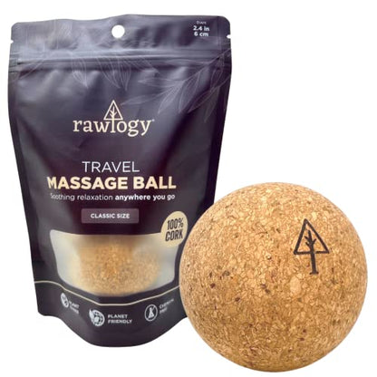 Travel Cork Massage Ball | Lightweight, Sustainable Alternative to Lacrosse Ball for Muscle Pain Relief (2.5 Inch (Pack of 1), Sanded Cork) - size: 2.5 Inch (Pack of 1)