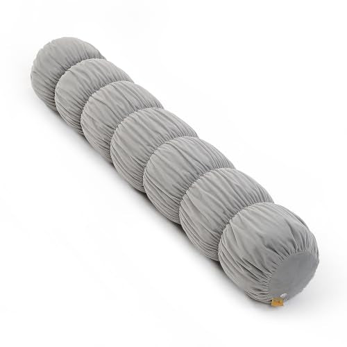 Pat. Pend. Long Bolster Pillow for Adults, 47 Inch, Zinc Gray | Body pillow for side sleepers with removable, washable soft velvet cover; ideal for beds, sofas and leg support. - color: Zinc Gray, size: 47"x 7.87"