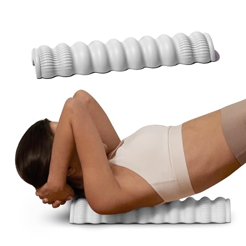Wave Pillow II - Spine Stretcher Massage Tool, Yoga & Piliates Spine Alignment Corrector for Back Pain Relief, Neck, Shoulder, Lower Back & Hip Massage Device (Floral White) - color: Wave Pillow Ii(floral White)