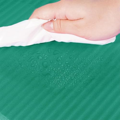 Fitvids Yoga Mat, 1/2-Inch Extra Thick High Density Exercise Mat, Anti-Tear Exercise Yoga Mat with Carrying Strap, Suitable for Various Yoga Exercises - color: Green