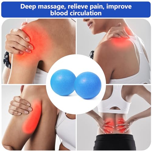2-Pack Firm Lacrosse Massage Balls (Light Blue) - color: Light Blue
