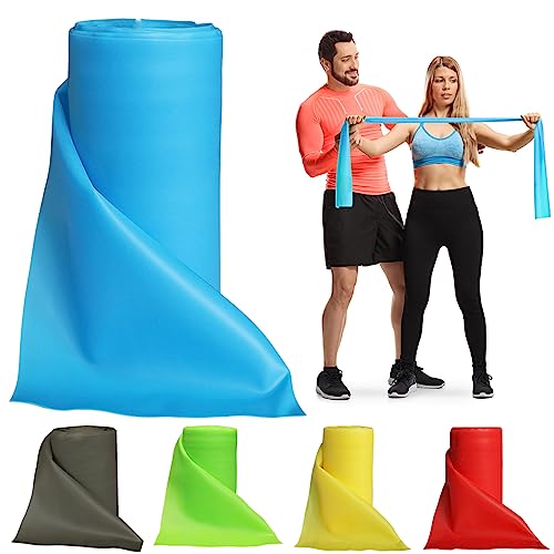 8-Yard Latex-Free Resistance Band Roll for Physical Therapy and Exercise - color: Blue - Heavy