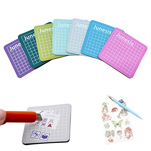 7 PCS Mini Cutting Pad Self Healing Craft Mat Small Sewing Cutting Mat Non-Slip Mini Cut Board for Scrapbooking Quilting Sewing Accessories colorful