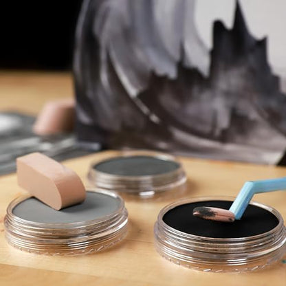 PanPastel Artist Pastels by GOLDEN, Grayscale Set, 7 Color, Professional Artist Pastels, Unique Pan Format (cake-like)