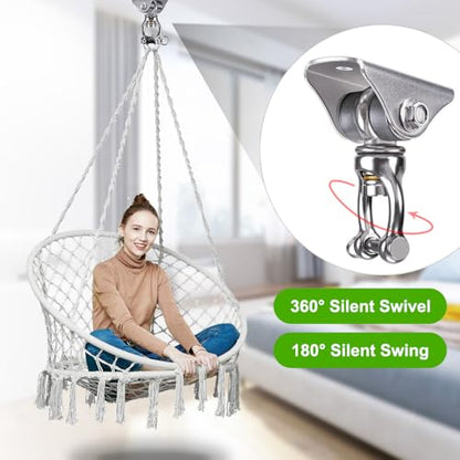 SELEWARE Silent Swing Hanger Heavy Duty Bearing Swing Hooks 2 Pack - color: C: 360° Bearing Swing Hanger ( 2 Pack )
