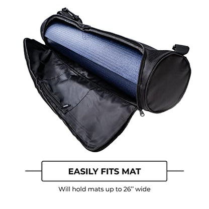 Mount Adams Yoga Mat Bag, Fits up to 74"x26"x6mm Mats, 6 Pack | Sling Bag with Interior Pocket and Adjustable Carry Strap, Stain Resistant Mat Carrier for Pilates, Yoga, and Workout