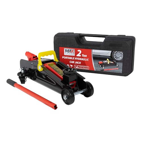 Maxority 2-Ton (4000 lbs) Hydraulic Trolley Garage Service/Floor Jack with Blow Mold Carrying Storage Case for sedans and Pickup Trucks Home and Workshop Vehicle Maintenance