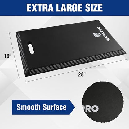 WORKPRO Extra Thick Kneeling Pad, Black, 28 x 16 x 1.2in | Soft NBR Foam Knee Cushioning, Extra Large Foam Kneeler Mat, Suitable for Auto-Repair, Gardening, Workout Supplies - color: Black