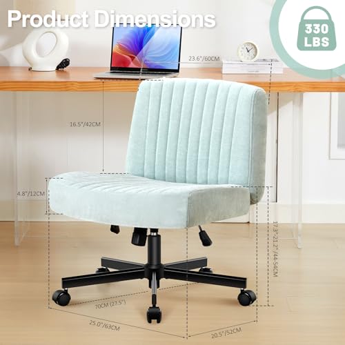 Criss Cross Chair,Thick Padded Cross Legged Office Chair,Mint Green - color: Mint Green
