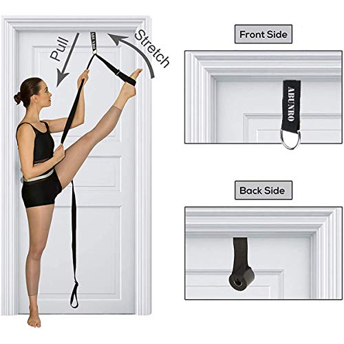 Stretching Strap with Door Anchor & Resistance Band – Improve Leg Stretch Flexibility for Splits, Ballet, Dance, Cheer, Yoga & Gymnastics - Home Leg Stretcher Trainer Equipment Stuff for All Levels