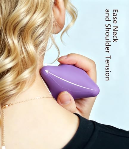 Trigger Point Massage Tool, 3" × 2.6", Deep Tissue Manual Massage Ball for Muscle Knots & Myofascial Release, Physical Therapy Tool for Plantar Fasciitis, Foot Hand Hip & Back Soreness Relief - color: Purple