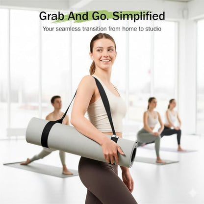 Slim Panda Yoga Mat Straps for Carrying, Adjustable Yoga Mat Carrier Sling Fits All Mats(Mat Not Included) - color: Dark Gray, size: 72 inches