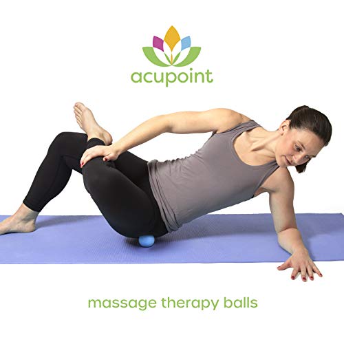 Acupoint Physical Massage Therapy Ball Set Blue with Physical Massage Therapy Lacrosse Ball Set Spiky
