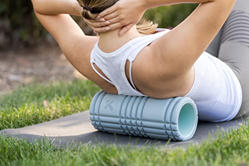 TRIGGERPOINT Performance Therapy Grid Patented Multi-Density Foam Massage Roller (80% Recycled) Exercise, Deep Tissue Muscle Recovery - Muscle Pain&Tightness, Improves Circulation (13"), Blue - size: Pack of 6