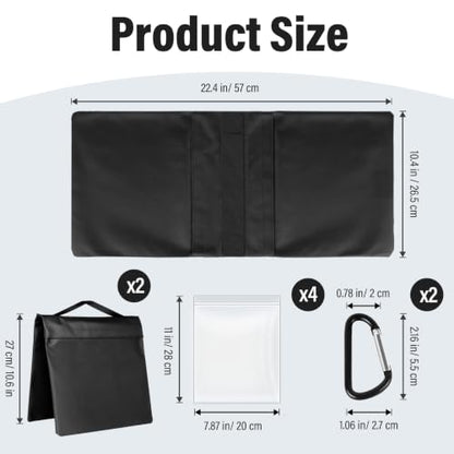 2 Packs Sandbags for Weight, Heavy Duty Sandbags - color: Black, size: 2 PCS