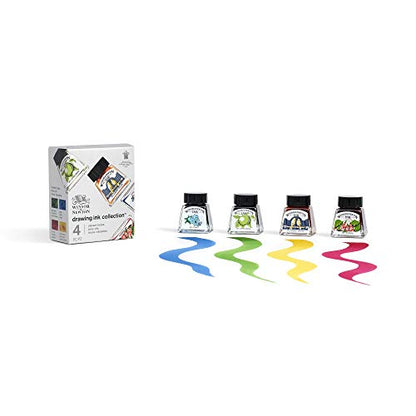 Winsor & Newton Drawing Ink, 14ml Bottle, Viridian | Fast-drying, transparent & water-resistant; Outstanding Color Brilliance; Perfect for brush, dip pen, airbrush applications. - color: Viridian, style: 14ml Bottle
