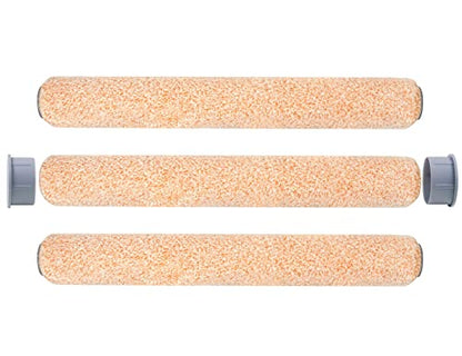 ROLLINGDOG 18 Inch Paint Roller Covers | 3/8" Nap 18" Microfiber Paint Roller Sleeves for Smooth and Semi-Smooth Surfaces, Ceiling, Wall, Floor, Decks Painting (3PC)