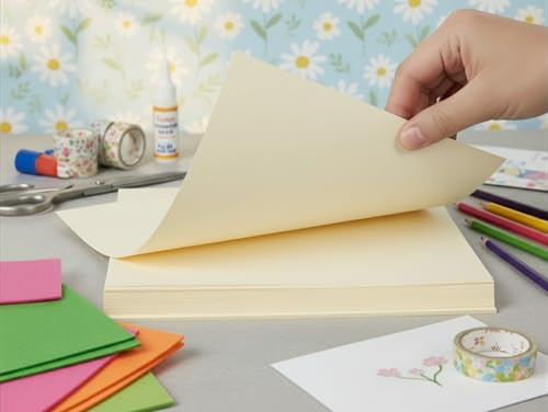 Vellum Bristol Cover Sheets, 67 Pound, (147 GSM) Smooth Finish, 250 Sheets Pack. – Cardstock for Crafting, Printing And More. (1, Cream, 8.5"x11") - color: Cream, size: 8.5"x11"