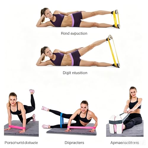 Resistance Bands Set 5-Pack, Exercise Workout Bands for Women & Men with 5 Resistance Levels, Elastic Fitness Bands for Home Gym, Yoga, Pilates, Stretching, Strength Training & Physical Therapy