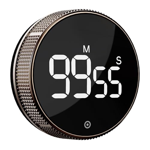 BlueSnail Kitchen Timer with LED Digital Display Smart Efficana for Home Classroom Gym Office, Volume and Brightness Adjustable Productivity Timer (Guncolor) - color: Guncolor