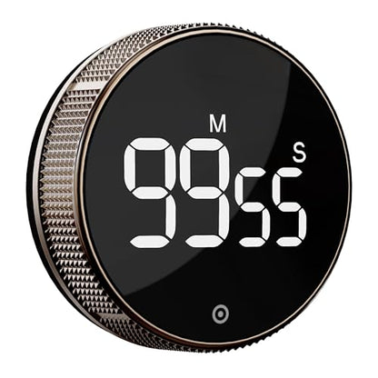 BlueSnail Kitchen Timer with LED Digital Display Smart Efficana for Home Classroom Gym Office, Volume and Brightness Adjustable Productivity Timer (Guncolor) - color: Guncolor