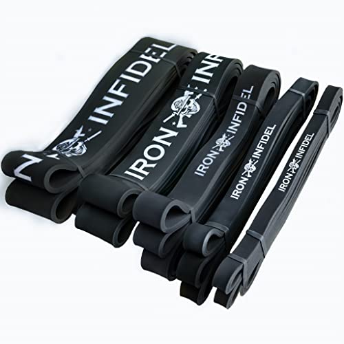 Pull Up Assistance Bands for Working Out - Resistance Bands Set for Men, Exercise, Workout, Fitness, Strength, Weightlifting, Training, Powerlifting, Stretch, Crossfit WOD - color: Set of 5 GG Bands