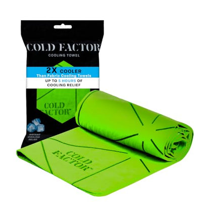 COLD FACTOR Instant PVA Cooling Towels, Cooling Neck Wraps, Lime, 1 Pack - color: Lime