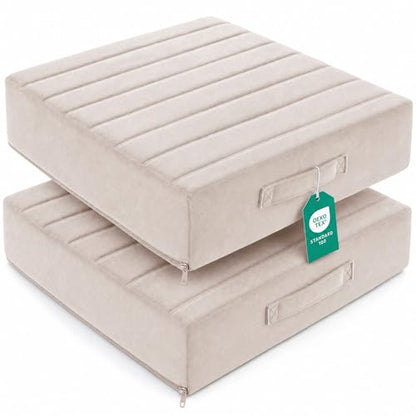 Codi 소파 쿠션 교체용 2팩, 12.7cm(5인치) 고밀도 폼, 61.9cm(24인치) - color: 아이보리, size: 24 x 24