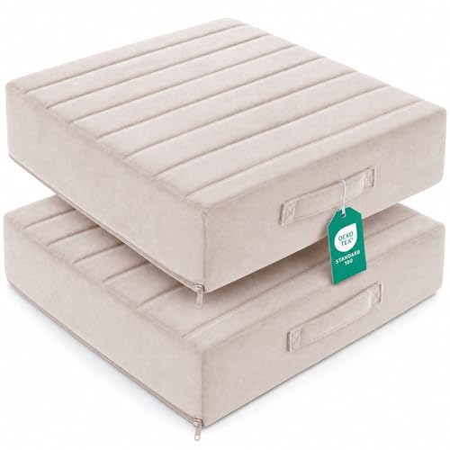 Codi 소파 쿠션 교체용 2팩, 12.7cm(5인치) 고밀도 폼, 61.9cm(24인치) - color: 아이보리, size: 24 x 24