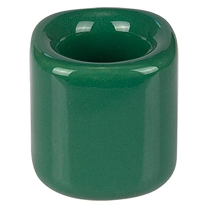 Mega Candles 10 pcs Green 1/2 Inch Diameter Ceramic Chime Ritual Spell Candle Holders, Great for Casting Chimes, Meditation, Rituals, Spells, Vigil, Witchcraft, Wiccan Supplies - color: Green, size: 10 Pieces